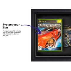 Frame your own Xbox original game within this square frame, featuring a plastic slipcase to safely attach and remove the game case without damage