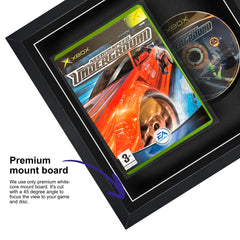 Frame your own Xbox original game within this square frame, highlighted by a premium mount board to focus on the game