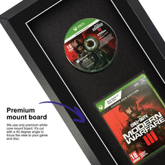 Frame your own Xbox Series X game within a frame, highlighted by a premium mount board to focus on the game`