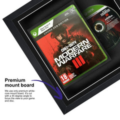 Frame your own Xbox Series X game within this square frame, highlighted by a premium mount board to focus on the game`