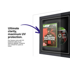 Frame your own Xbox Series X game within this square frame equipped with UV protective glass to protect the game for years
