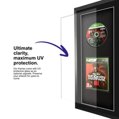 Frame your own Xbox Series X game within a frame equipped with UV protective glass to protect the game for years