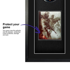 Frame your own Xbox One and Series X steelbook game within this frame, featuring a plastic slipcase to safely attach and remove the game case without damage